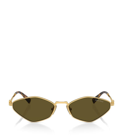 Harrods Miu Miu Metal Oval Sunglasses- Buy online at McGrocer