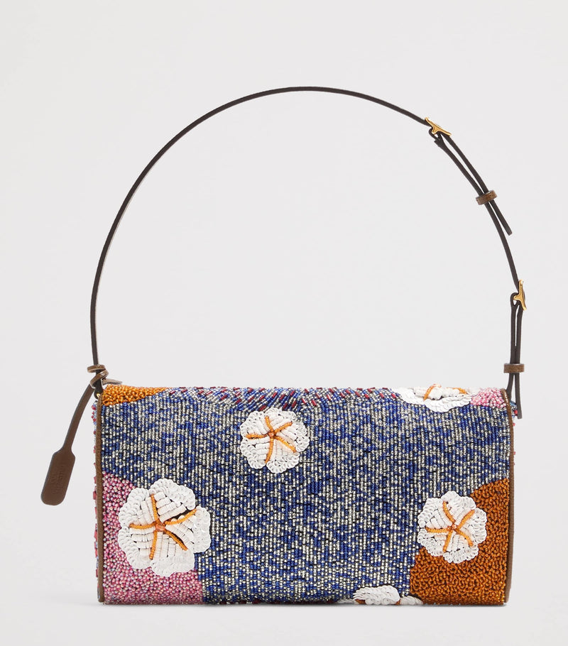 Valentino Garavani DeVain silk sequin shoulder bag - British product