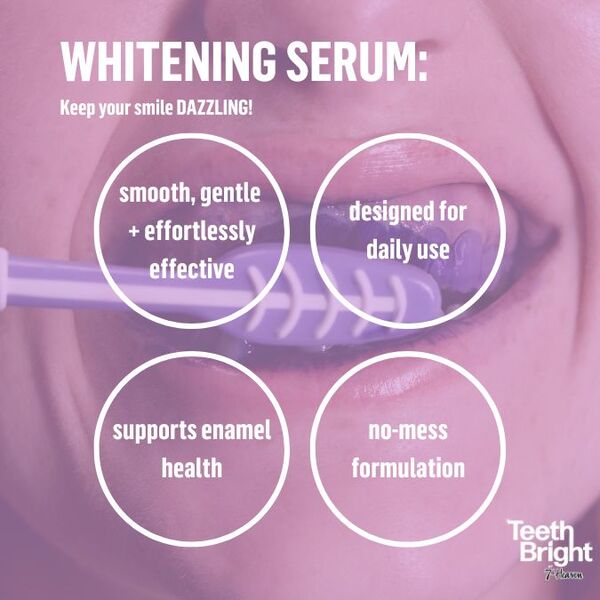 7th Heaven teeth whitening serum with PAP technology, imported from the UK
