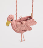 Bonpoint raffia flamingo handbag - British product
