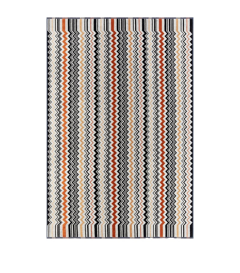 Missoni Home cotton bath sheet with zigzag pattern, 100cm x 150cm, imported from the UK