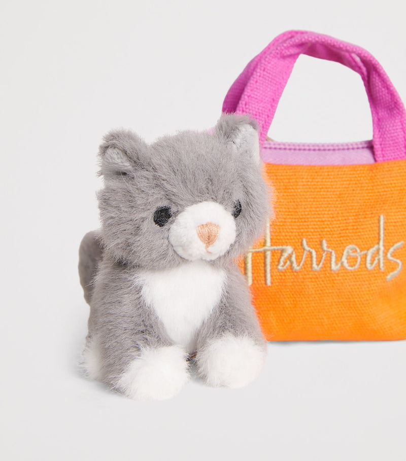 Harrods cat in a bag keyring, imported from the UK