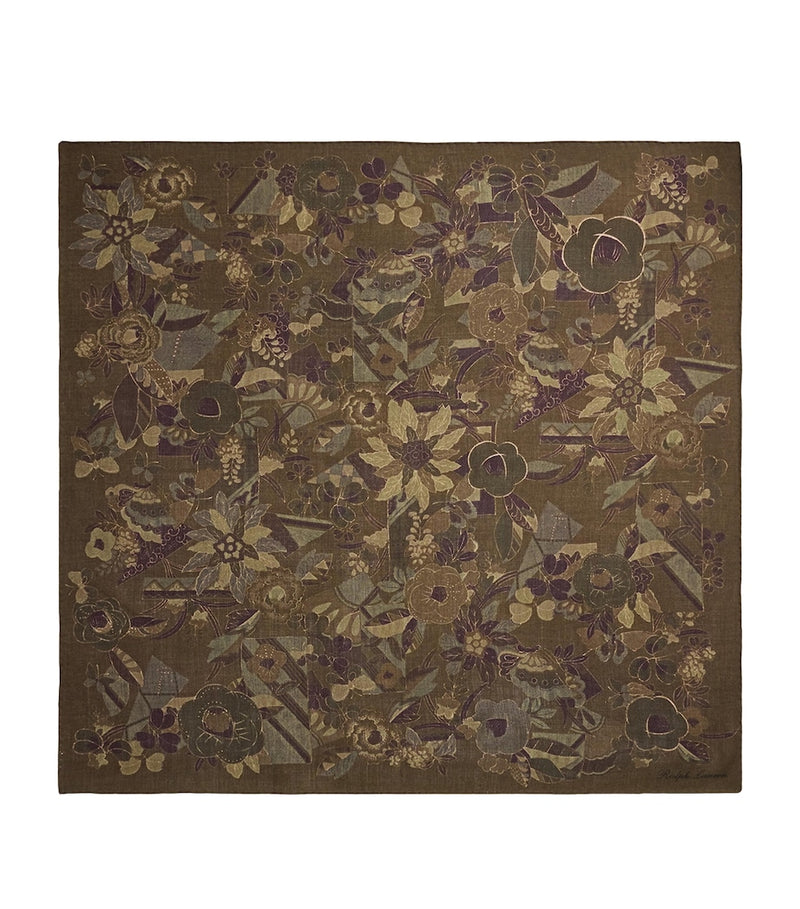 Ralph Lauren cashmere floral square scarf (British brand)