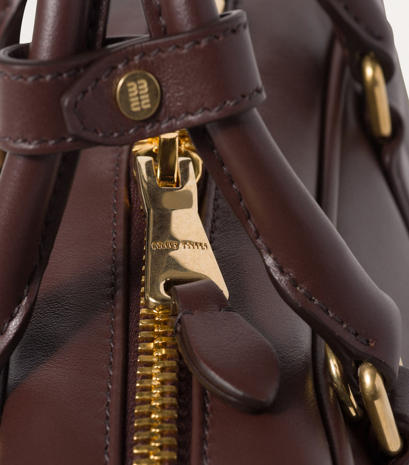Miu Miu Arcadie top-handle bag calfskin leather, imported from the UK