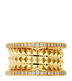 Bvlgari B.zero1 four-band ring in yellow gold with diamonds (British brand)