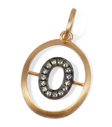 Harrods Annoushka Yellow Gold and Diamond Initial O Pendant- Buy online at McGrocer