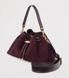 Jimmy Choo medium Cinch suede shoulder bag, imported from the UK