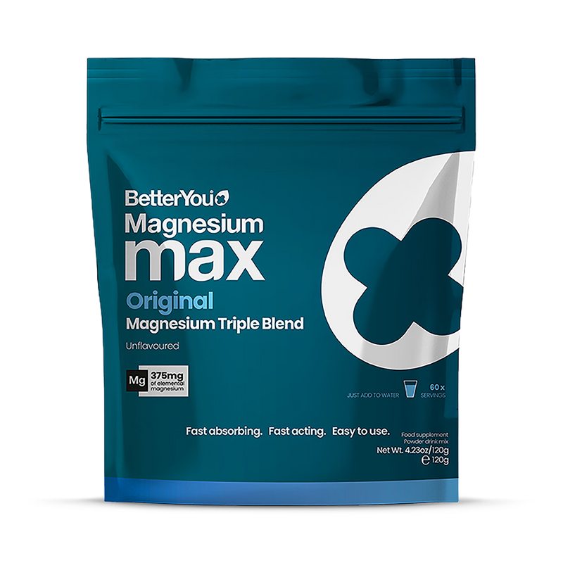 BetterYou Magnesium Max Original Magnesium Triple Blend Powder 120g - British product