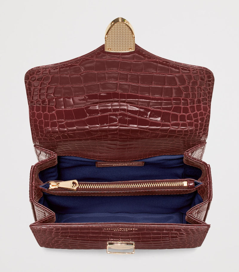 Aspinal of London Midi Mayfair top-handle bag, imported from the UK