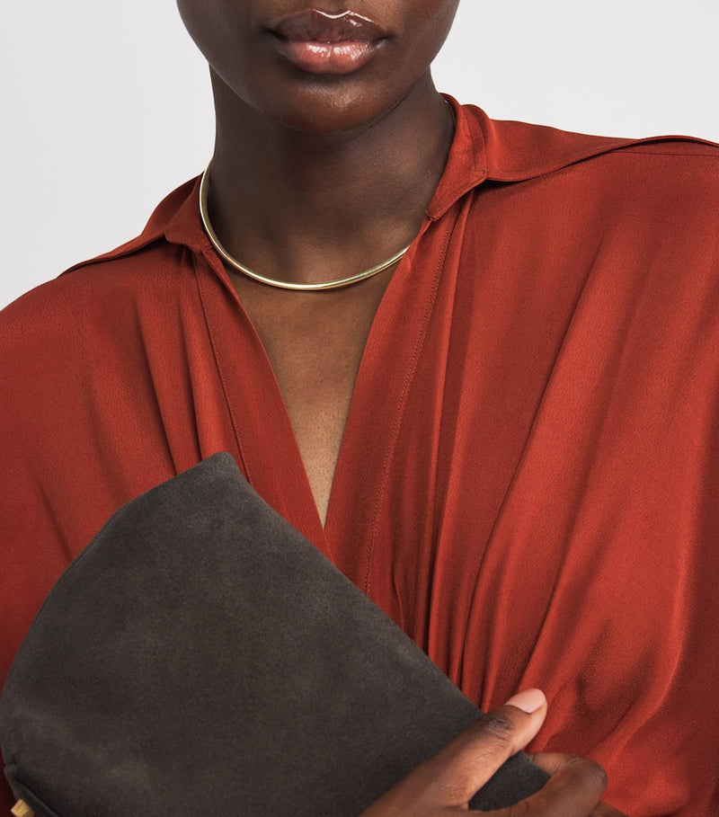 Jade Trau yellow gold 3.0 Plié collar necklace, UK version