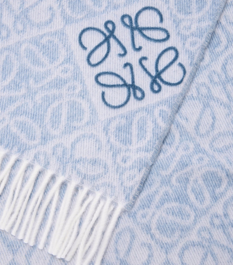 LOEWE Anagram wool-cashmere scarf 38x180cm, imported from the UK