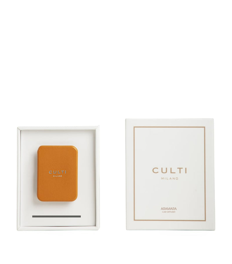 Culti Milano Aramara car diffuser with bitter orange, bergamot, and sandalwood scents - British product