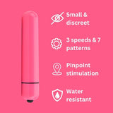 Loving Joy 10 Function Pink Bullet Vibrator (British brand)