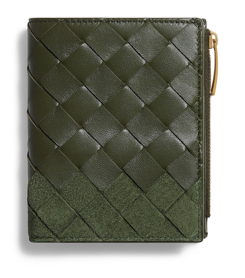 Bottega Veneta small leather-suede bifold wallet (British brand)