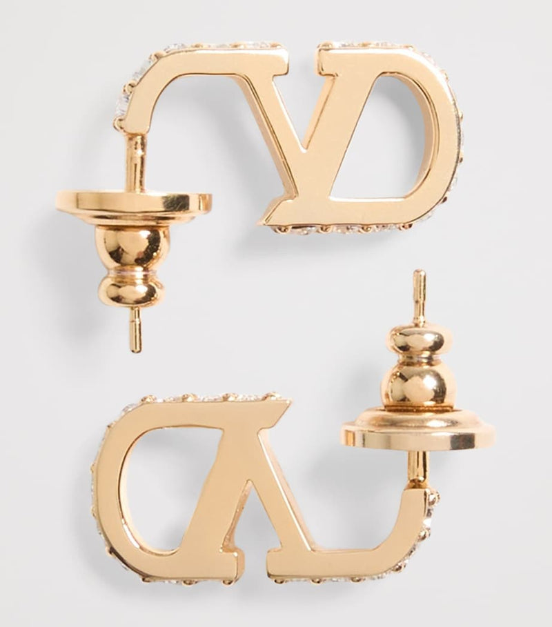 Valentino Garavani small VLogo signature hoop earrings, imported from the UK
