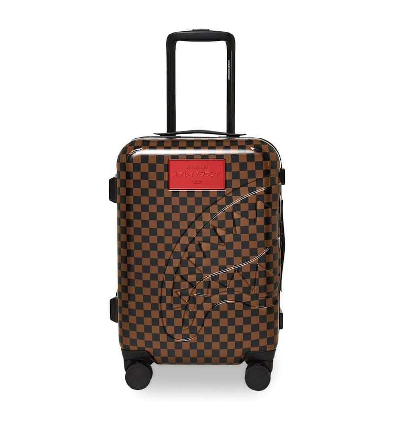 Sprayground cabin suitcase embossed check 50cm, imported from the UK