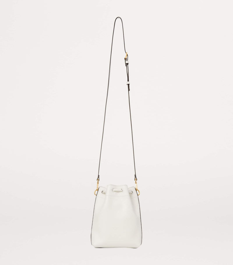 Jimmy Choo mini leather cinch bucket bag, UK version