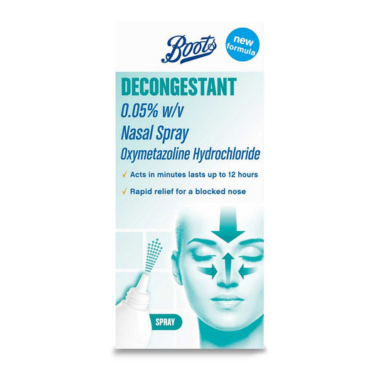 Boots Decongestant 0.05% w/v Nasal Spray 15ml First Aid Boots   