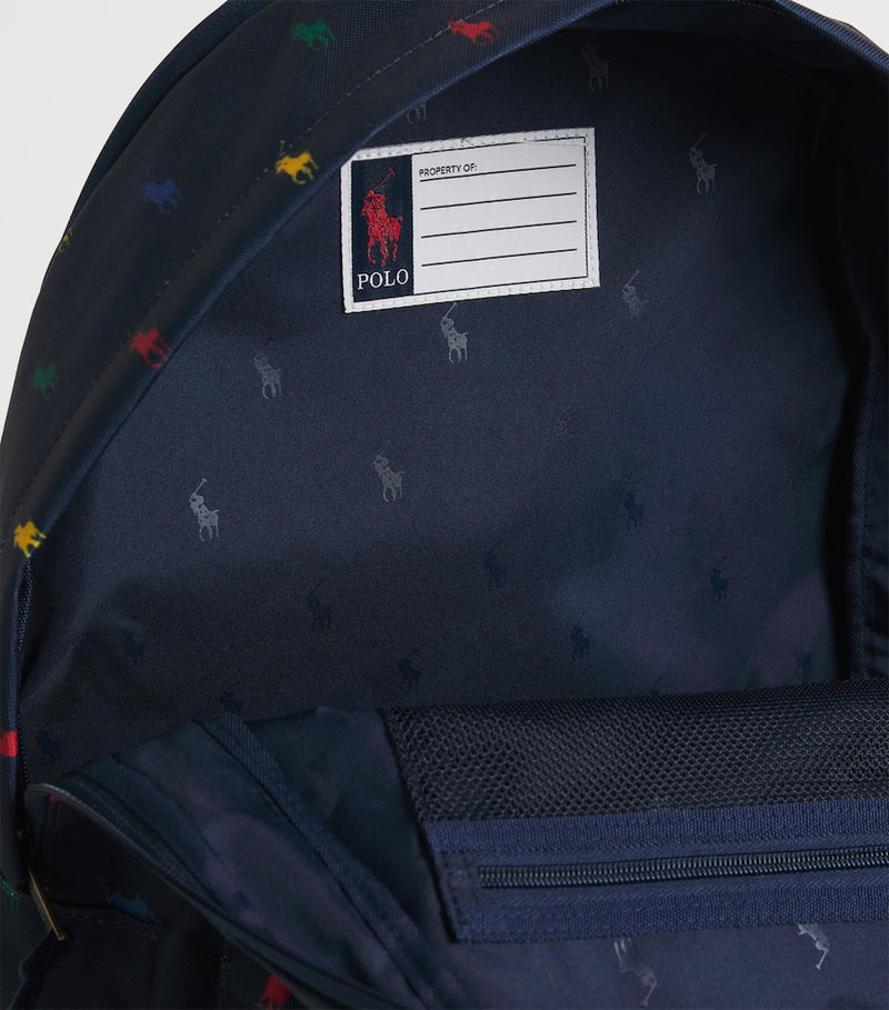 Ralph Lauren Kids Polo Pony canvas backpack, imported from the UK