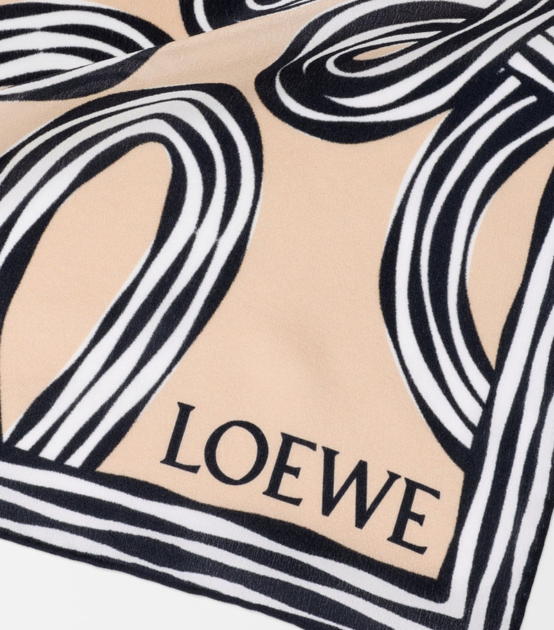 LOEWE Paula's Ibiza silk Anagram scarf 132cm (British brand)