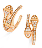MARLI New York rose gold and diamond hoop earrings, UK version