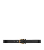 Saint Laurent leather belt with gold-tone buckle 3cm, UK version