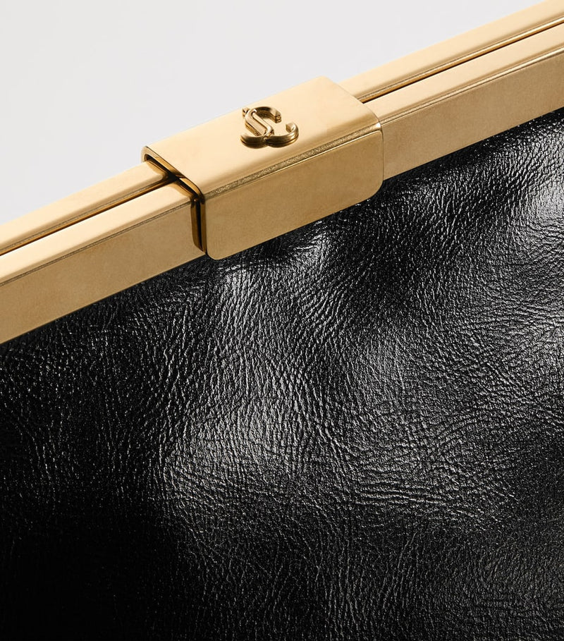Jimmy Choo leather Ganache clutch bag, imported from the UK