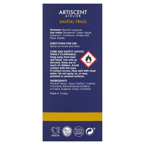 Superdrug Artiscent Santal Frais Eau de Parfum 50ml (British brand)