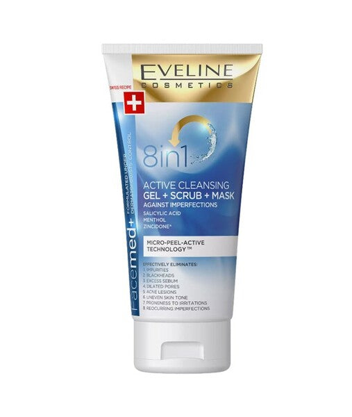 Eveline Facemed Active Cleansing Gel Scrub Mask - British product