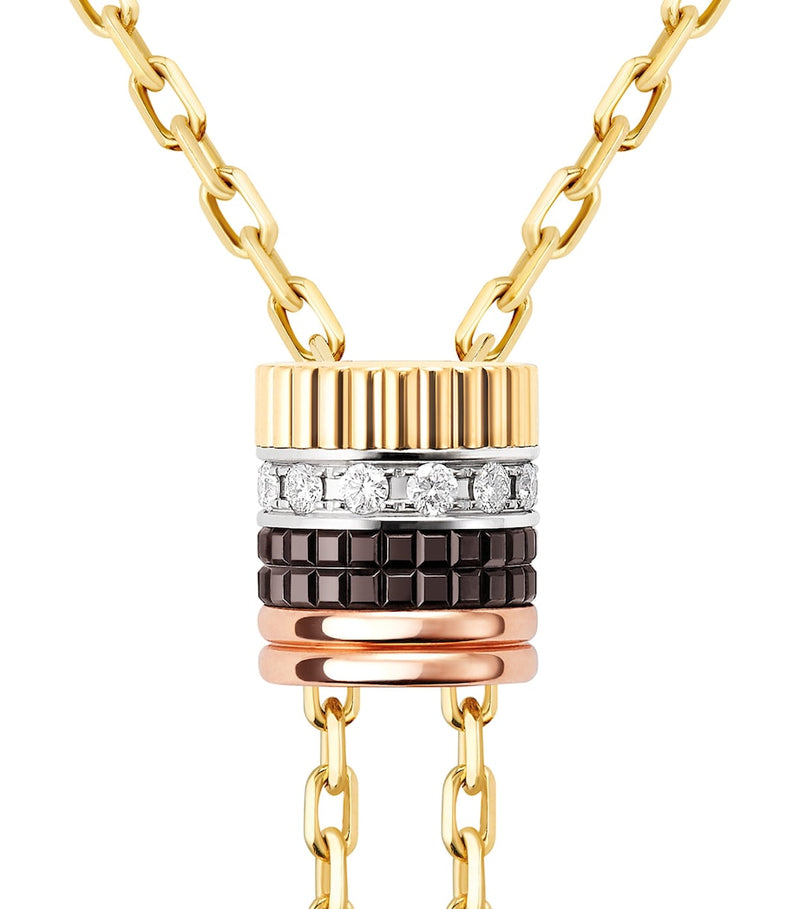 Boucheron Quatre necklace yellow gold diamonds - British product