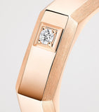 Messika Moderniste pink gold diamond medium ring 0.03ct - British product