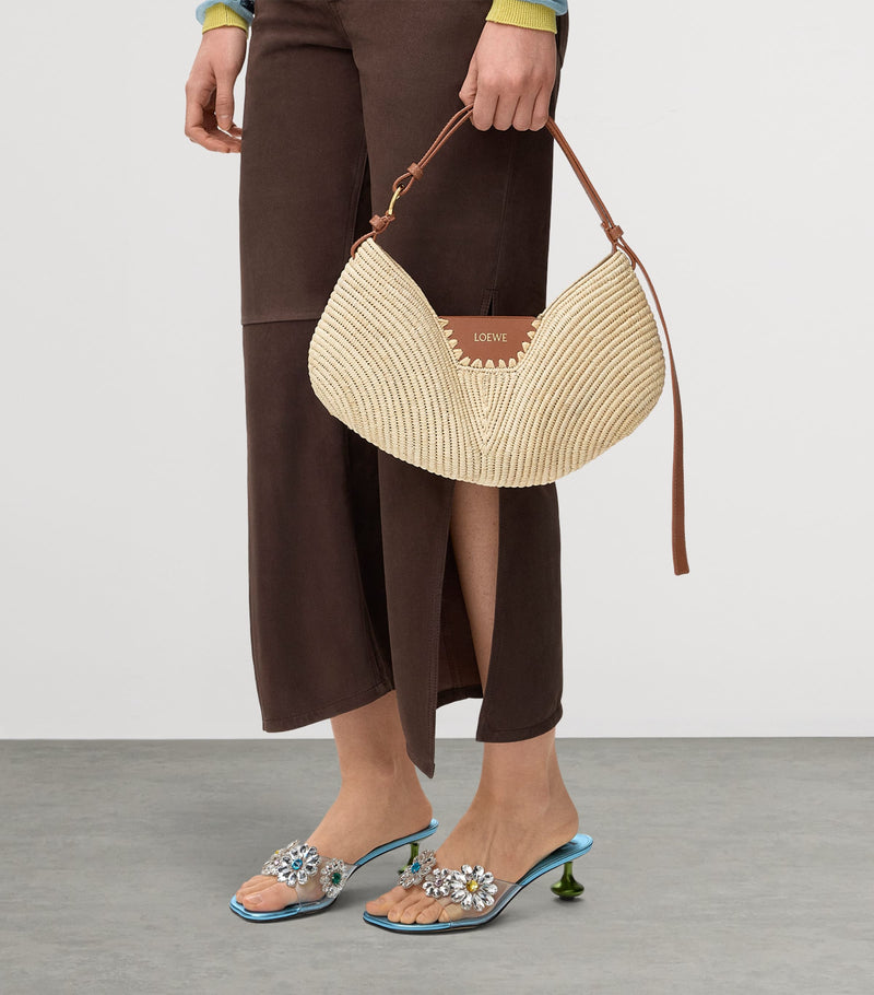 LOEWE medium raffia swing shoulder bag, UK version