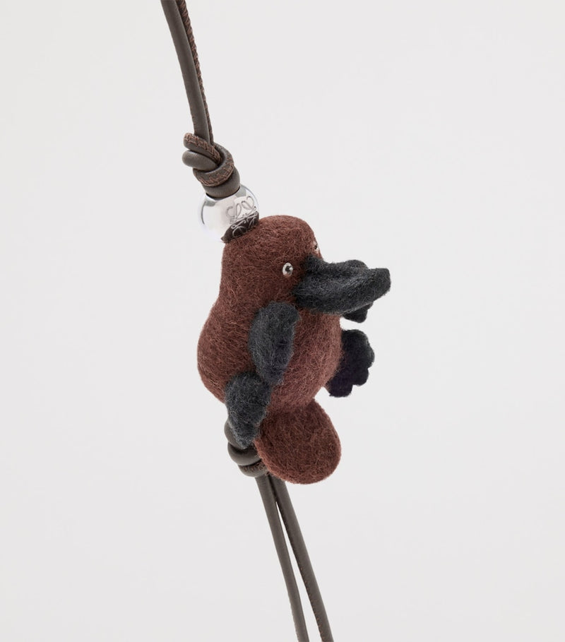 LOEWE wool platypus bag charm, imported from the UK