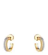 Harrods Boucheron Quatre Mixed Gold and Diamond Hoop Earrings- Buy online at McGrocer