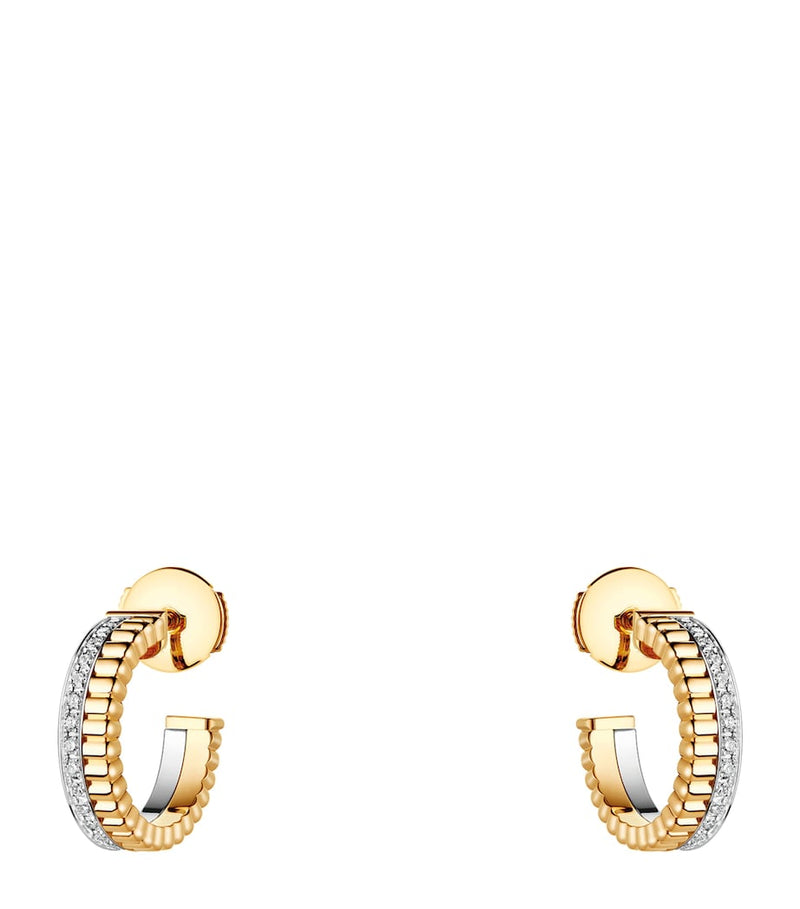 Boucheron Quatre hoop earrings 18k gold and diamonds - British product