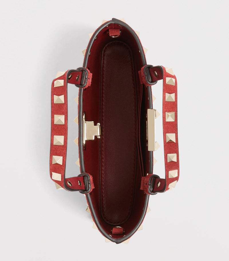 Valentino Garavani mini split-leather Rockstud tote bag (British brand)