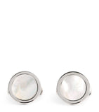 Giorgio Armani sterling silver mother-of-pearl cufflinks, UK version