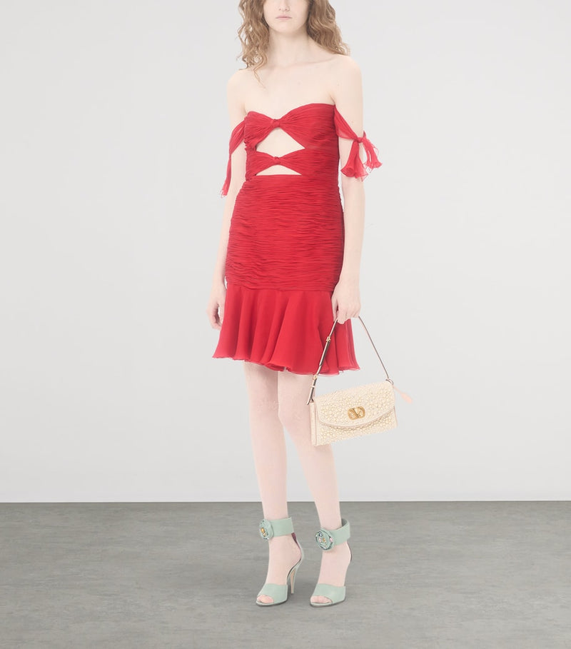 Valentino Garavani beaded vain soft shoulder bag, imported from the UK