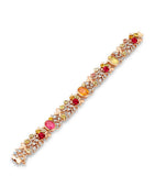 Boodles rose gold Palace bracelet with gemstones, imported from the UK