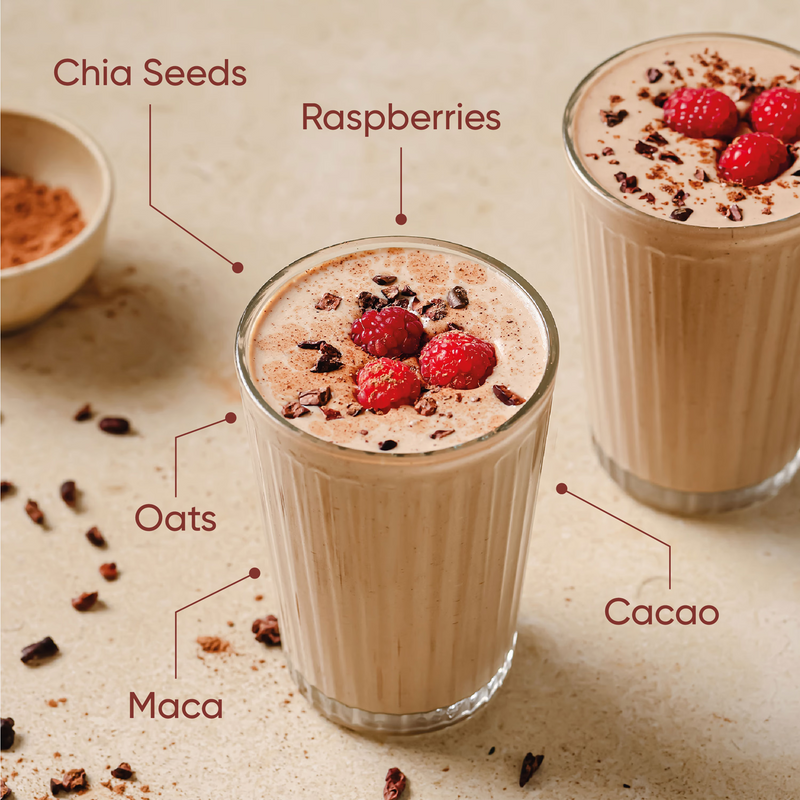 Naturya balanced protein superfood shake chocolate raspberry 550g, imported from the UK