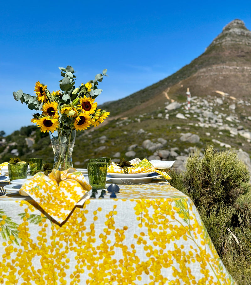 Summerill & Bishop linen Mimosa napkin 50cm x 50cm (British brand)