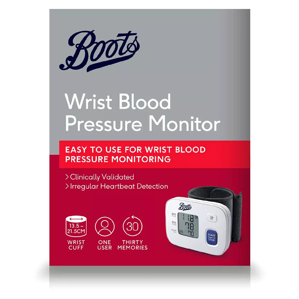 Boots Wrist Blood Pressure Monitor - McGrocer