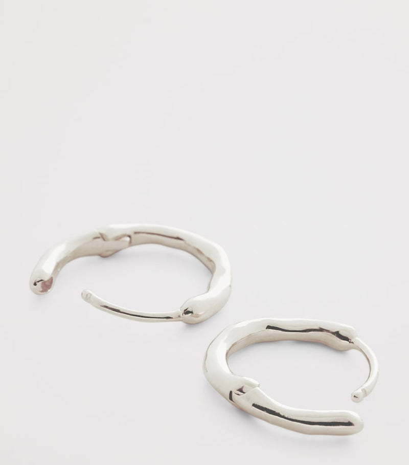Monica Vinader MV Siren huggie earrings in sterling silver - British product
