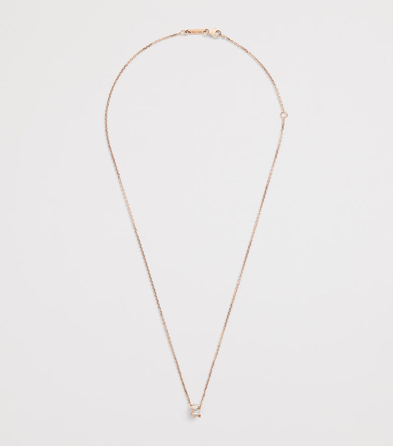 Suzanne Kalan rose gold diamond pendant necklace (British brand)