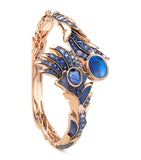 Boodles rose gold opal sapphire bangle, imported from the UK