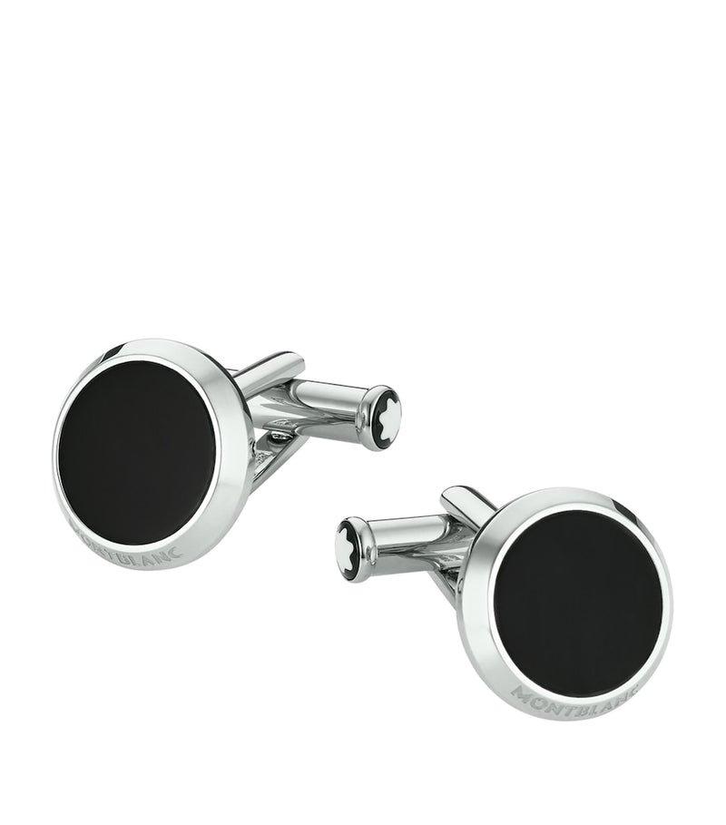 Montblanc Meisterstück cufflinks with onyx inlay, UK version