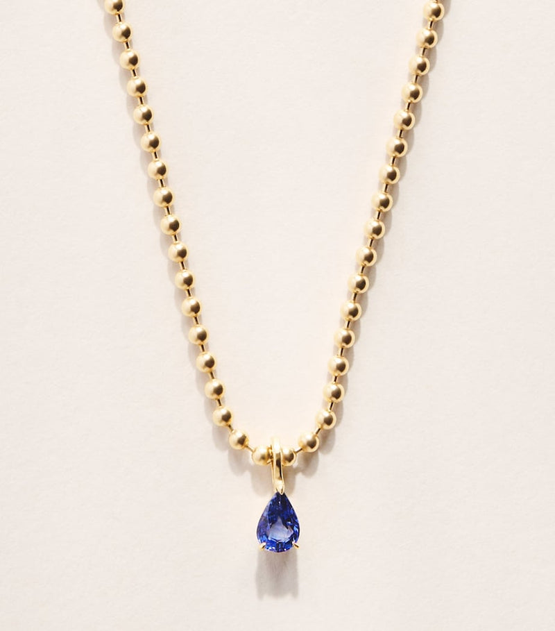 Anita Ko 18kt yellow gold sapphire pendant necklace - British product