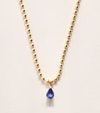 Anita Ko 18kt yellow gold sapphire pendant necklace - British product