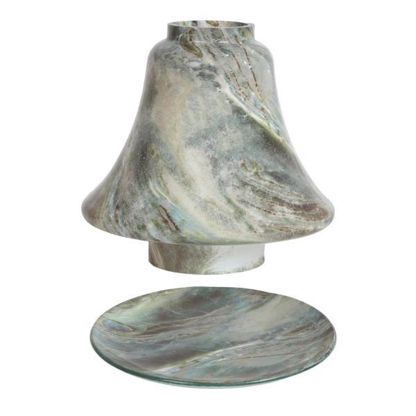 Aroma candle shade and tray set jade stone, imported from the UK