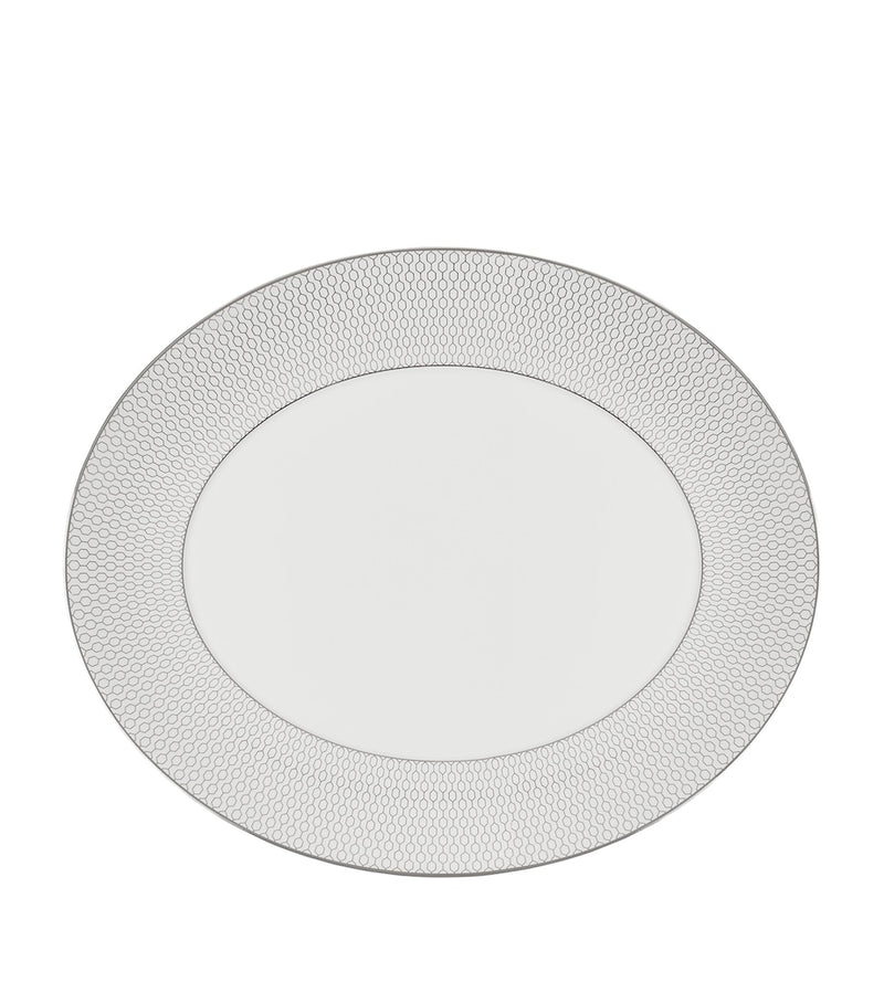 Wedgwood Gio Platinum oval serving platter 33cm (British brand)